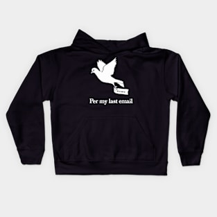 per my last email Kids Hoodie